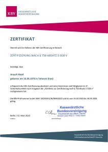 Vocom ITK Systeme - KVB Zertifikat